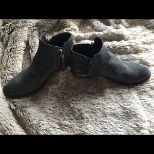 Gray Suede Ankle Boots